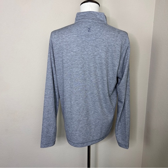 NWT Johnnie O Shirt Mens Large Gray Pullover 1/4 Zip Lightweight Mock Neck - Picture 5 of 7